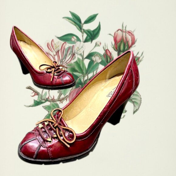 Michael Michael Kors All-Leather Tie Chunky Heels - Picture 2 of 15